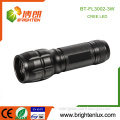 Factory Supply 3*AAA battery Powered Aluminum Material CREE XPE 3W High Power led Focus Torch